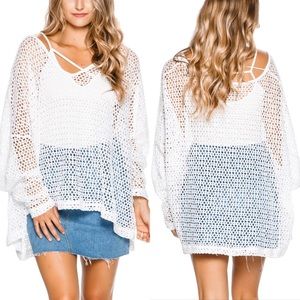 NWT Free People Napa oversized Mesh knit top